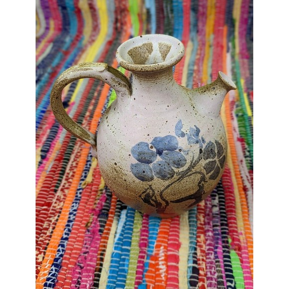 VTG'76 Owens Pottery Salt Glaze Pitcher Jug Vase Stoneware Signed STUNNING EUC - Picture 1 of 12